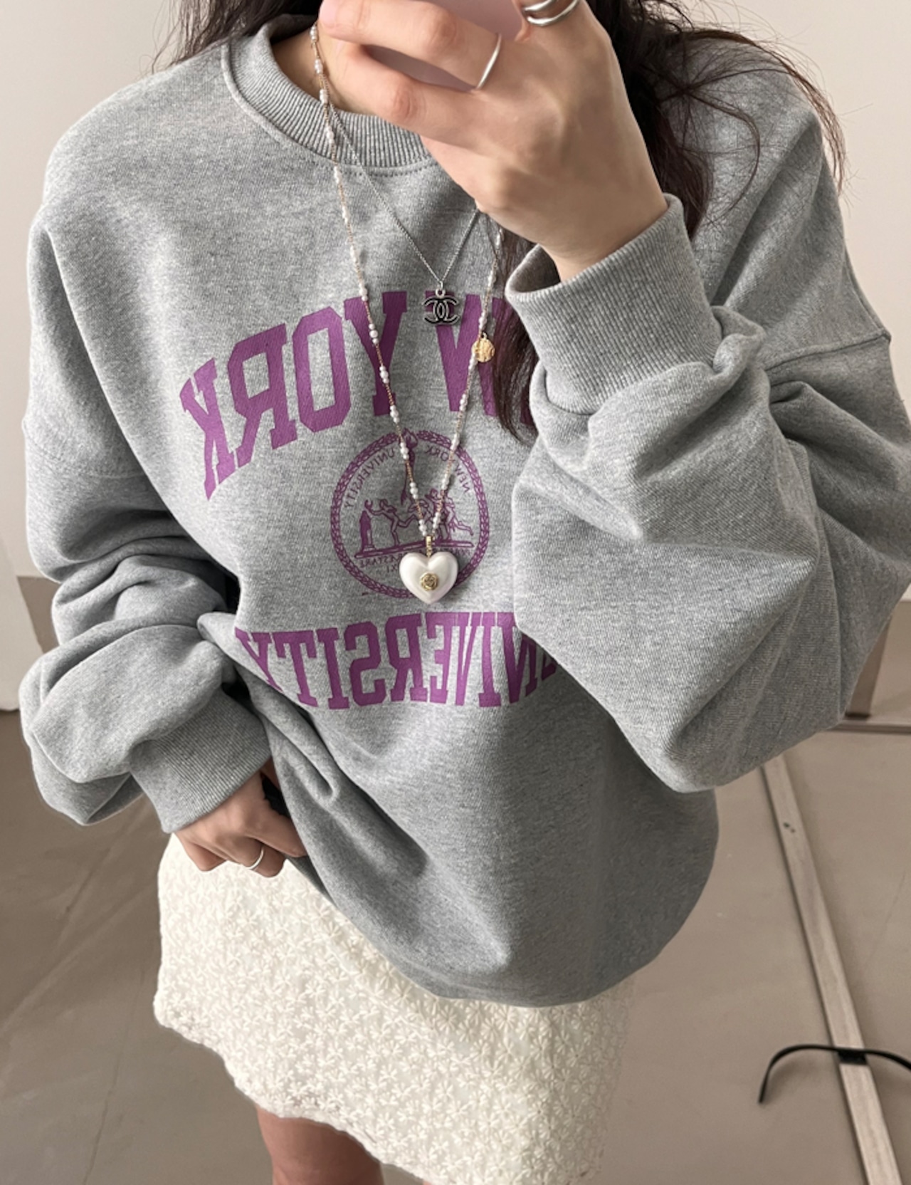 【新作5%OFF・3日間】University Sweat Tops_2colors