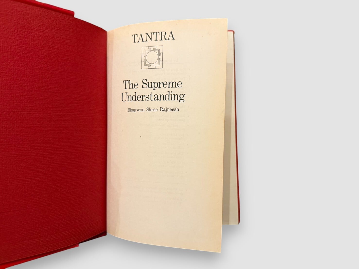 SZ037】【FIRST EDTION】Tantra: The Supreme Understanding(1975