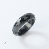 【10号】ブラックのキラメキがカッコいい！黒翡翠甲丸リング black facetcut ring A貨翡翠 jd_rg1079