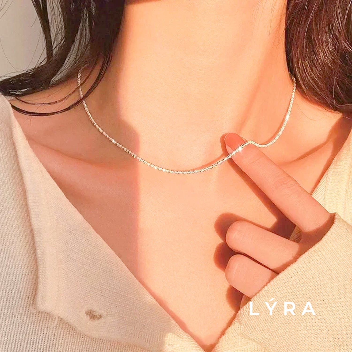 半額❤︎Ouan❤︎ダイヤモンドカットチェーンネックレス