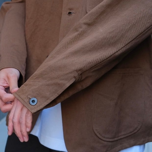 EVAN KINORI(エヴァン キノリ) / Three Pocket Jacket Logwood Washi