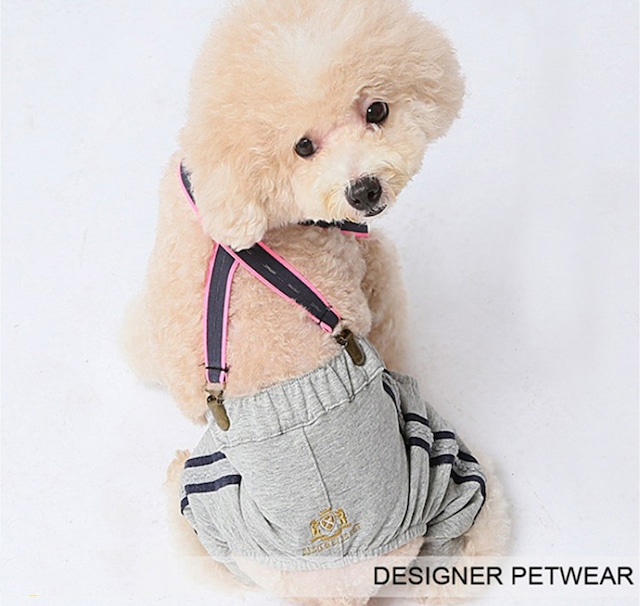 スポーティパンツ S ~ XL  /  犬服 パンツ ドッグウェア ボトム 綿100％ シンプル 小型犬 中型犬 犬 服 ズボン ペット洋服