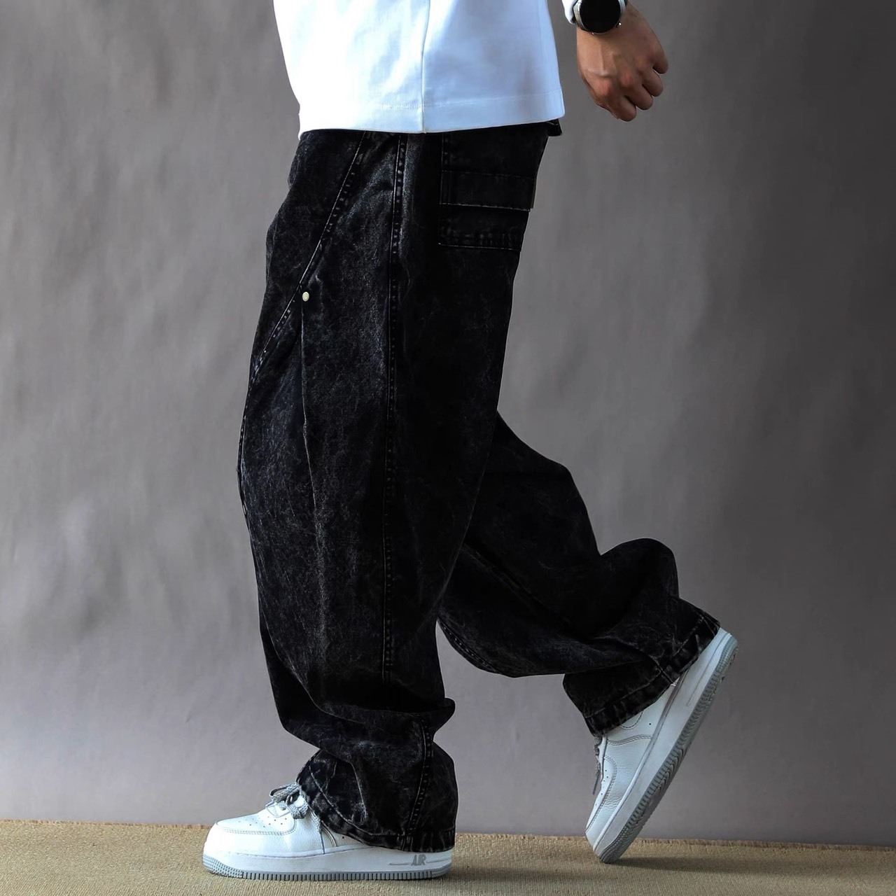 Wide panel denim pants 1230 - 4