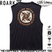 ROARK ロアーク Tシャツ メンズ カットオフTシャツ ノースリーブTシャツ 速乾Tシャツ ドライTシャツ 吸水速乾 軽量 グラフィックTシャツ “NEVER FAILS” DriRelease CUTOFF TEE RTJDR1224-BLK 26SU 日本代理店正規品