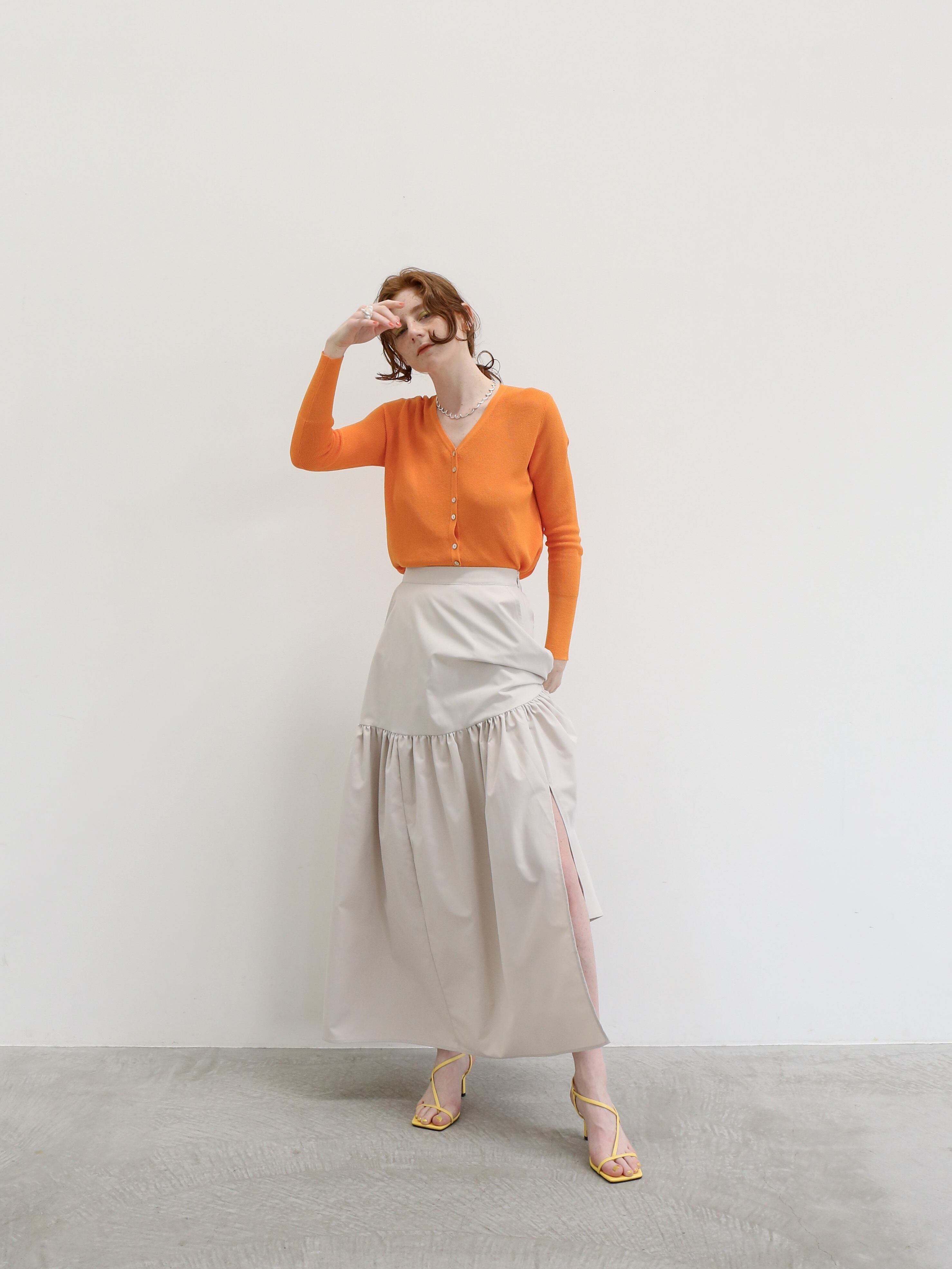 slit volume tiered skirt(cement) | Katrin TOKYO