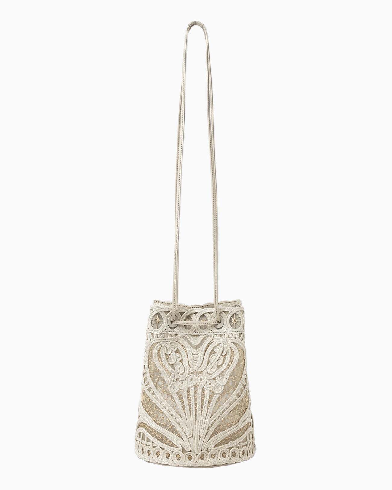 Mame Kurogouchi】Cording Embroidery Bucket Bag MM-AC405 