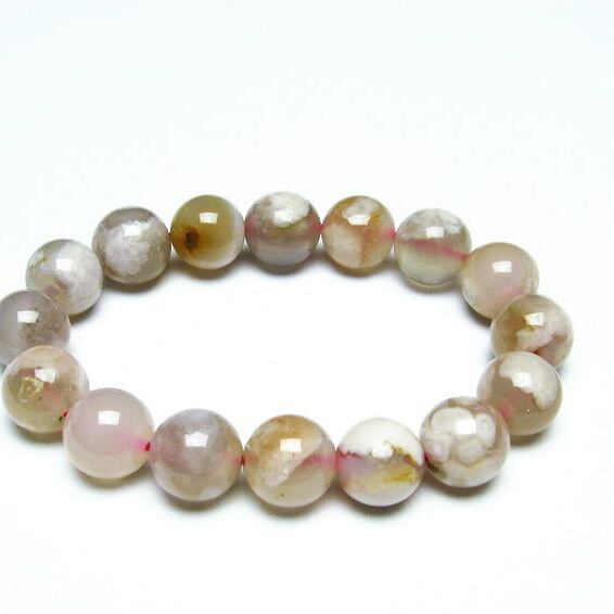チェリーブロッサムアゲート ブレスレット 桜瑪瑙 13mm [M便 1/10] 111-26445