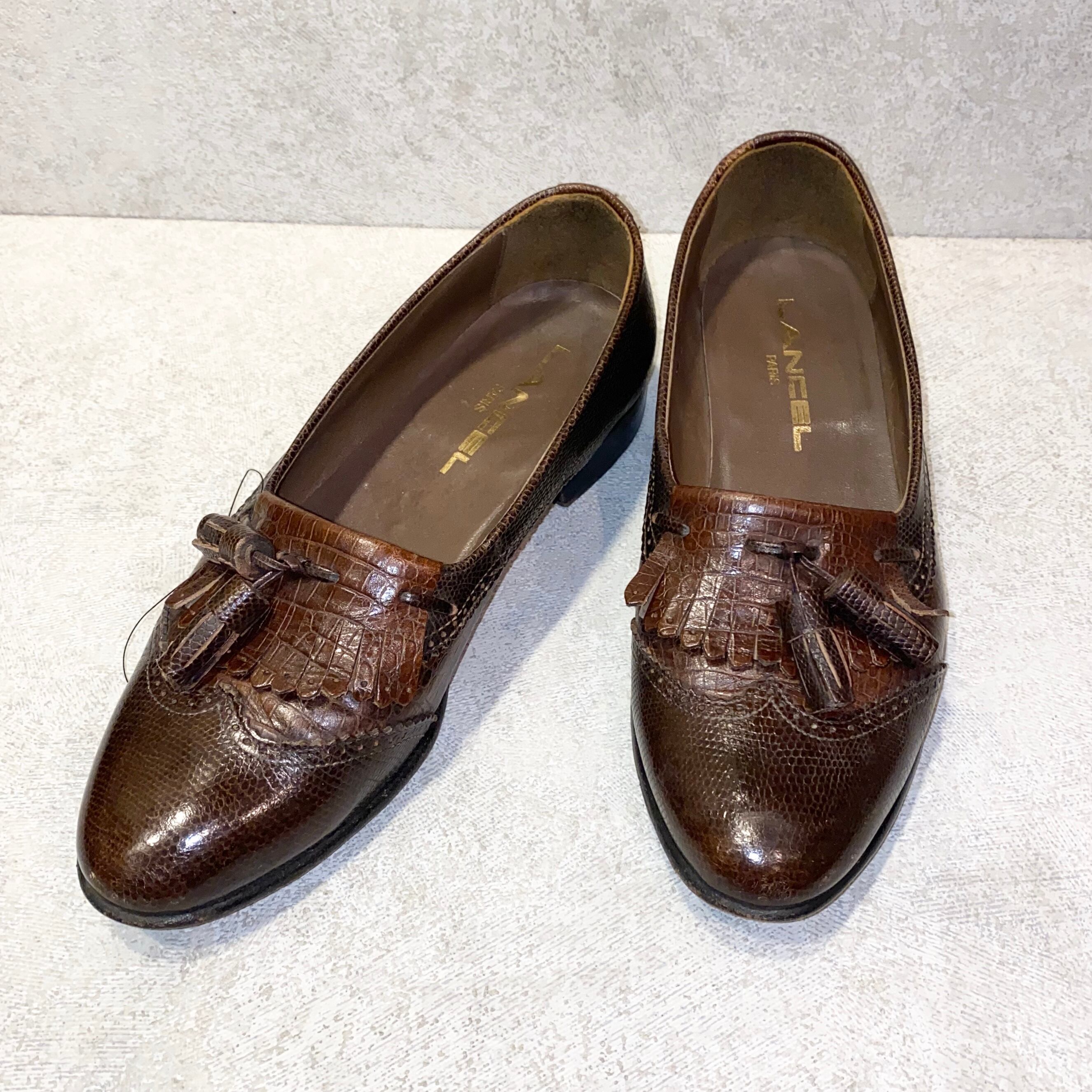 old LANCEL 2-tone tassel loafers | NOIR ONLINE