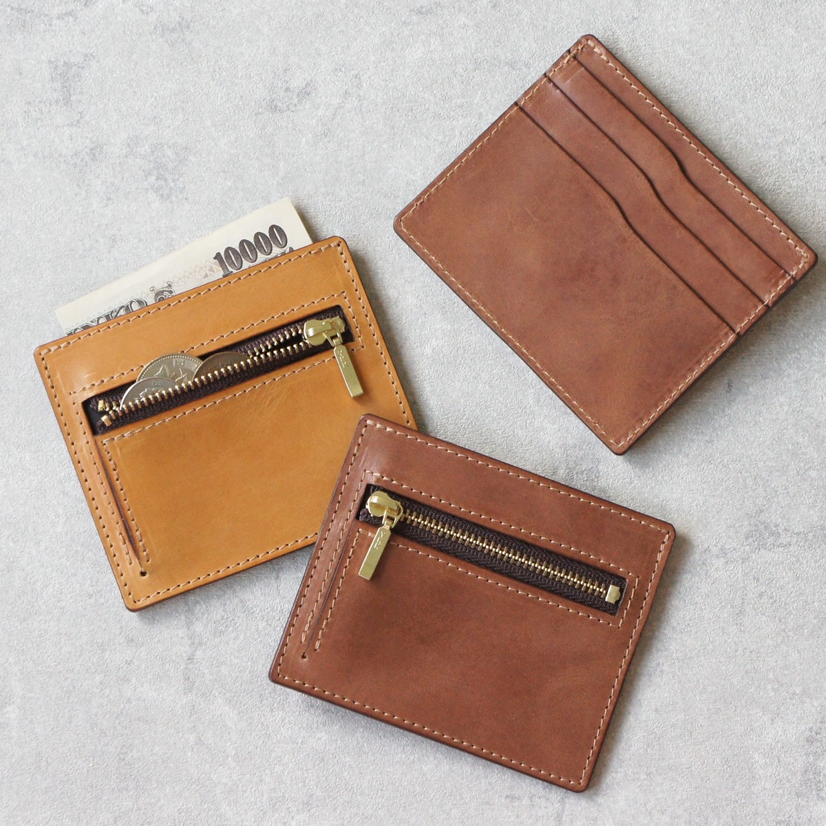 極薄フラグメントケース・ミニウォレット・ミニ財布（ブラウン