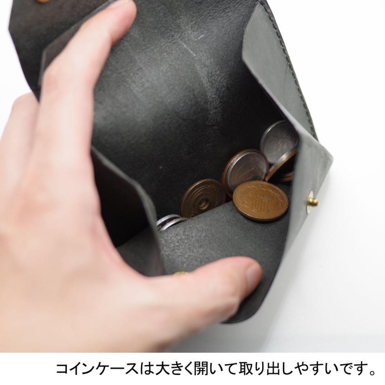 シンプル財布　グレー