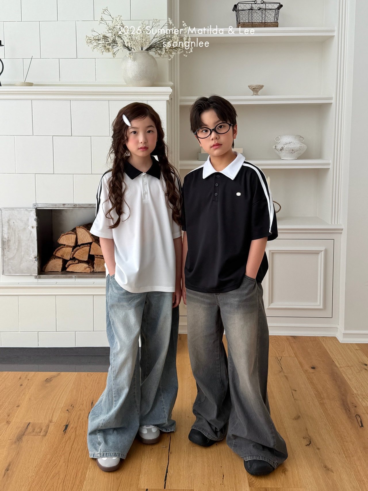 [Matilda&Lee] Airy two-stripe collar shirt / [마틸다앤리] 에어리두줄카라티