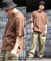 ＼SALE／◆センター刺繍 ルーズTシャツ◆lf-23004cb