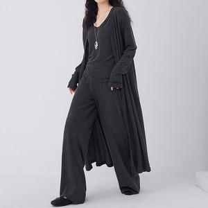 カーディガン タンクトップ パンツ セットアップ M 11328