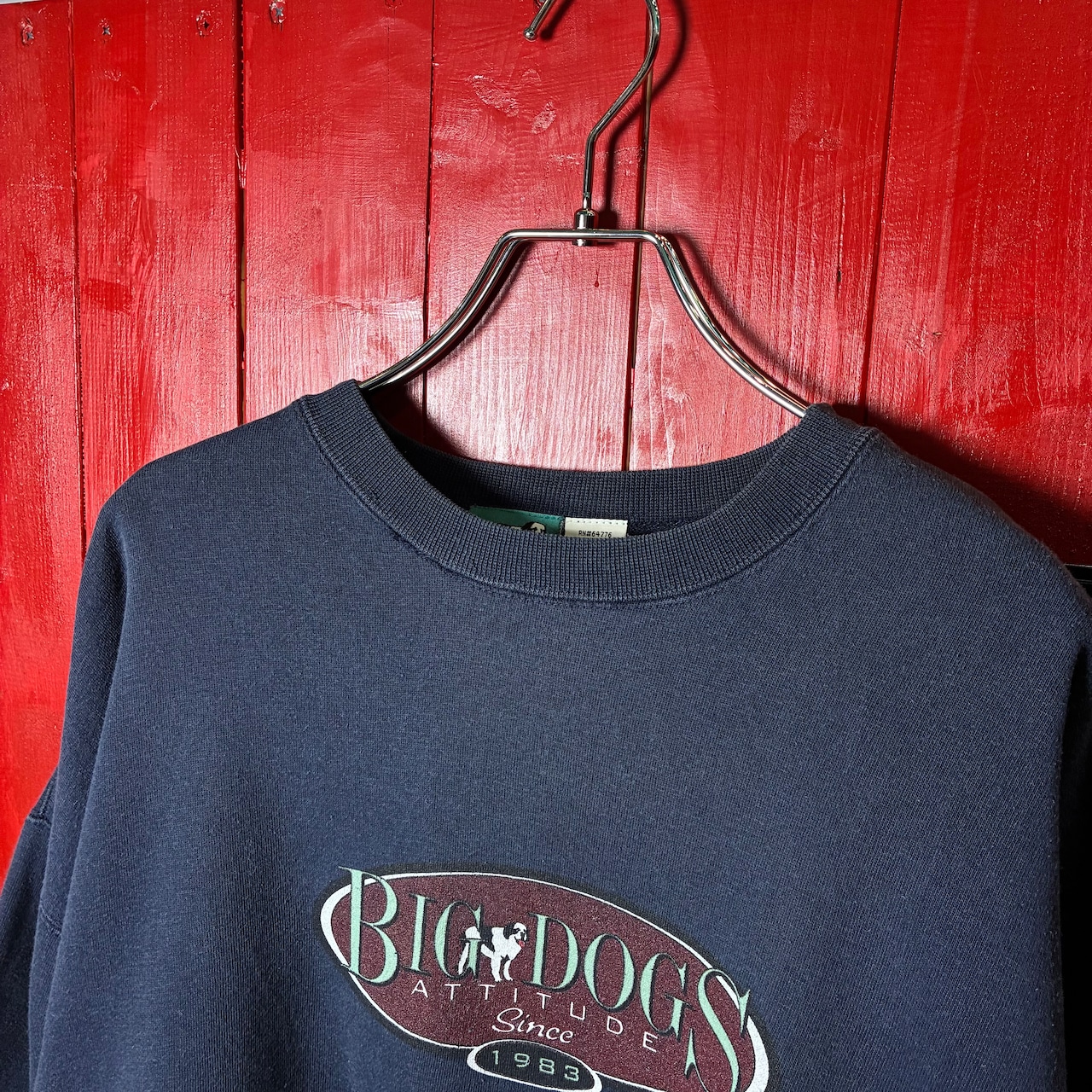 BIG DOGS スウェット ネイビー 犬 アメリカン ヘビーオンス