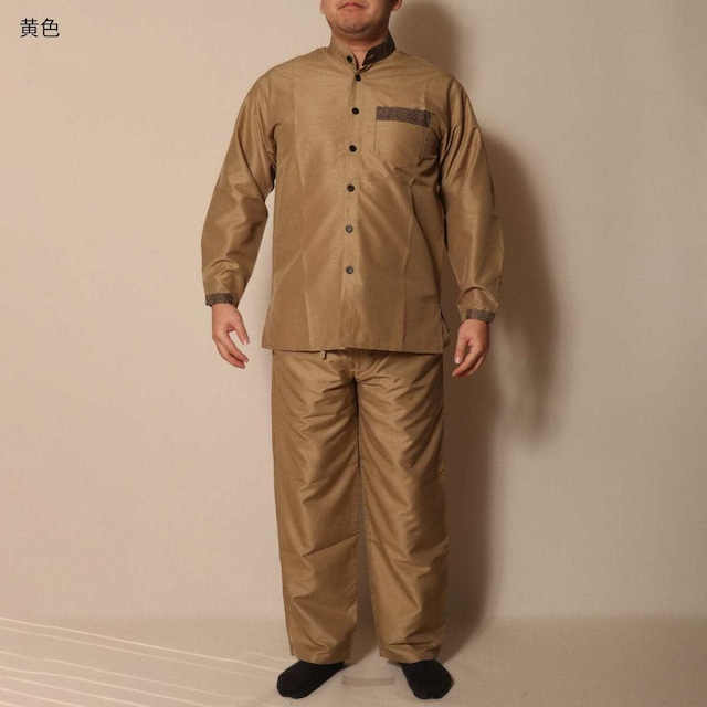 【メンズ】シャツ式作務衣　三点セット