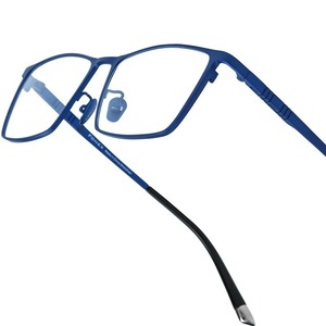 Geometric Line Temple Titanium Glasses -square- / ジオメトリック ライン テンプル チタン メガネ -スクエア-
