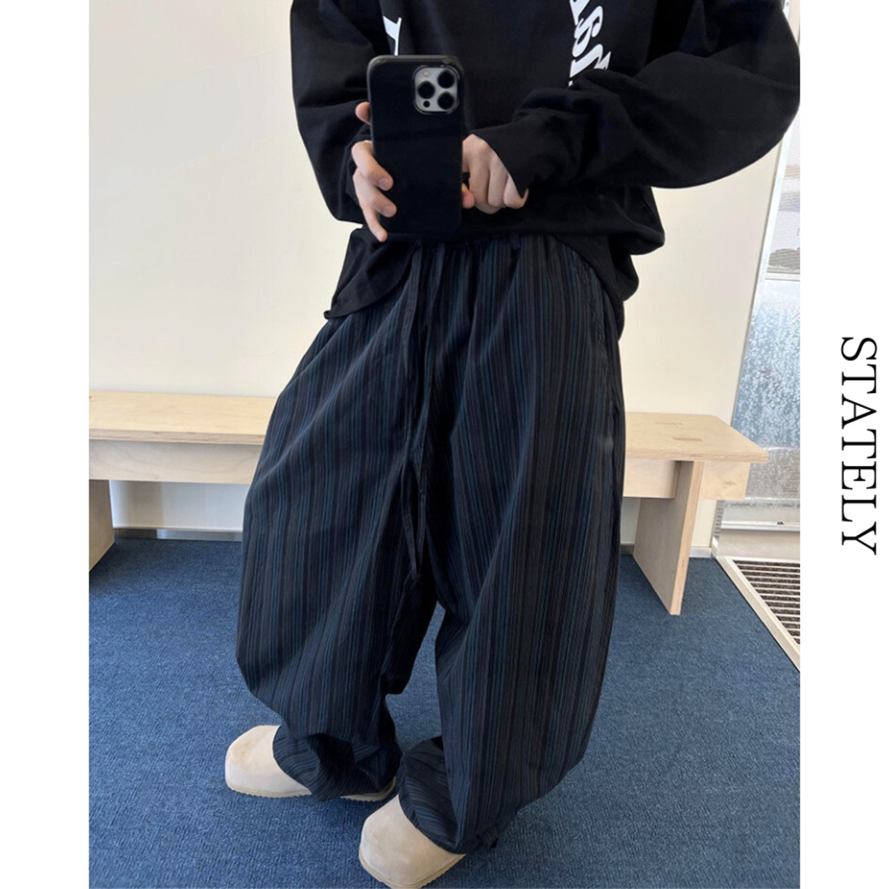 Flow Stripe ワイドPants_B31・画像13