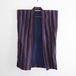 袖なし 着物 ベスト 藍染 木綿 縞模様 ジャパンヴィンテージ 昭和 | Kimono Vest Indigo Cotton Stripe Japan Vintage