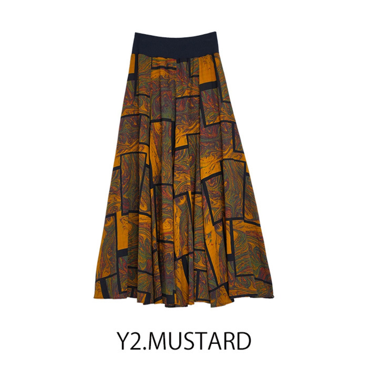 ミカーレミカーレ MICALLEMICALLE 幾何学柄フレアスカート