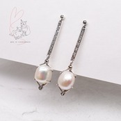 碌山　パールとマルカジットのピアス