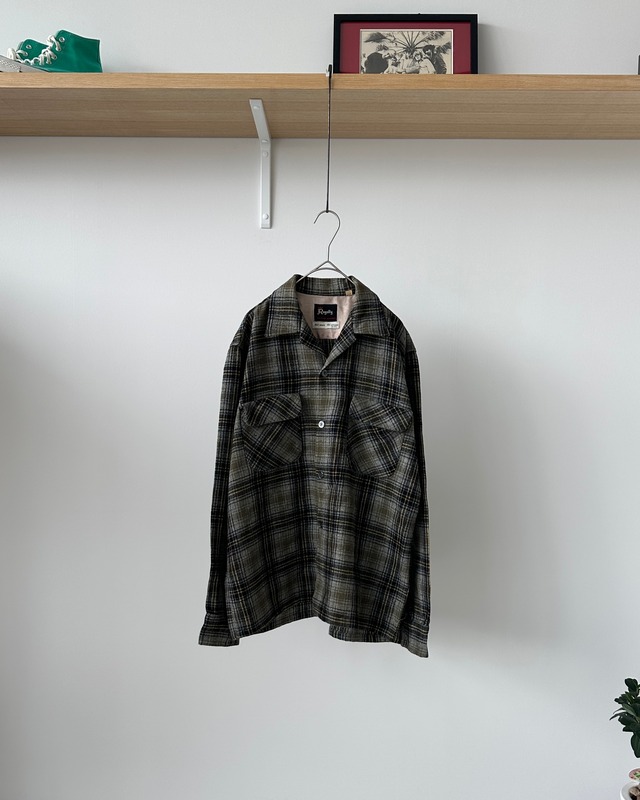 -Royalty- Vintage 50-60s M Wool Check Shirt
