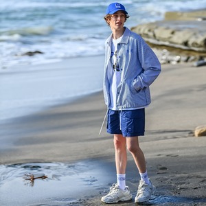 SALE【HIPANDA ハイパンダ】メンズ ドゥローストゥリング ショートパンツ MEN'S DRAWSTRING SHORT PANTS / BLUE