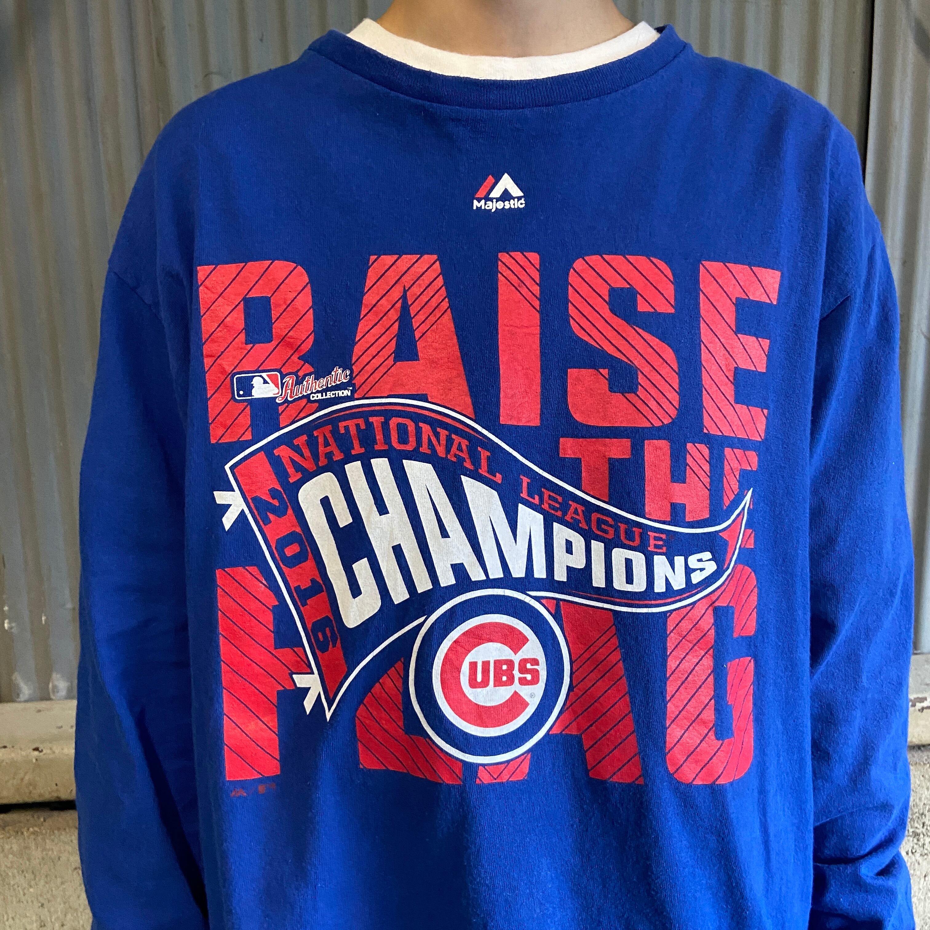 MLB シカゴ・ブルズ UBS チームロゴ プリント ロングTシャツ メンズL