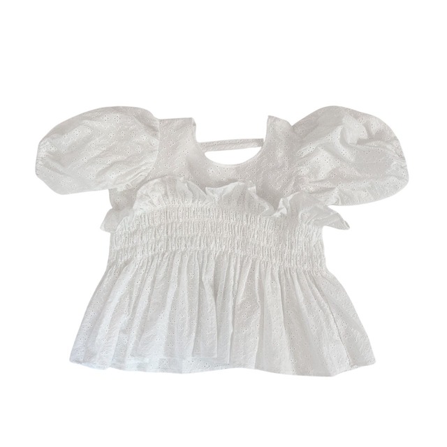 lace louise blouse/white