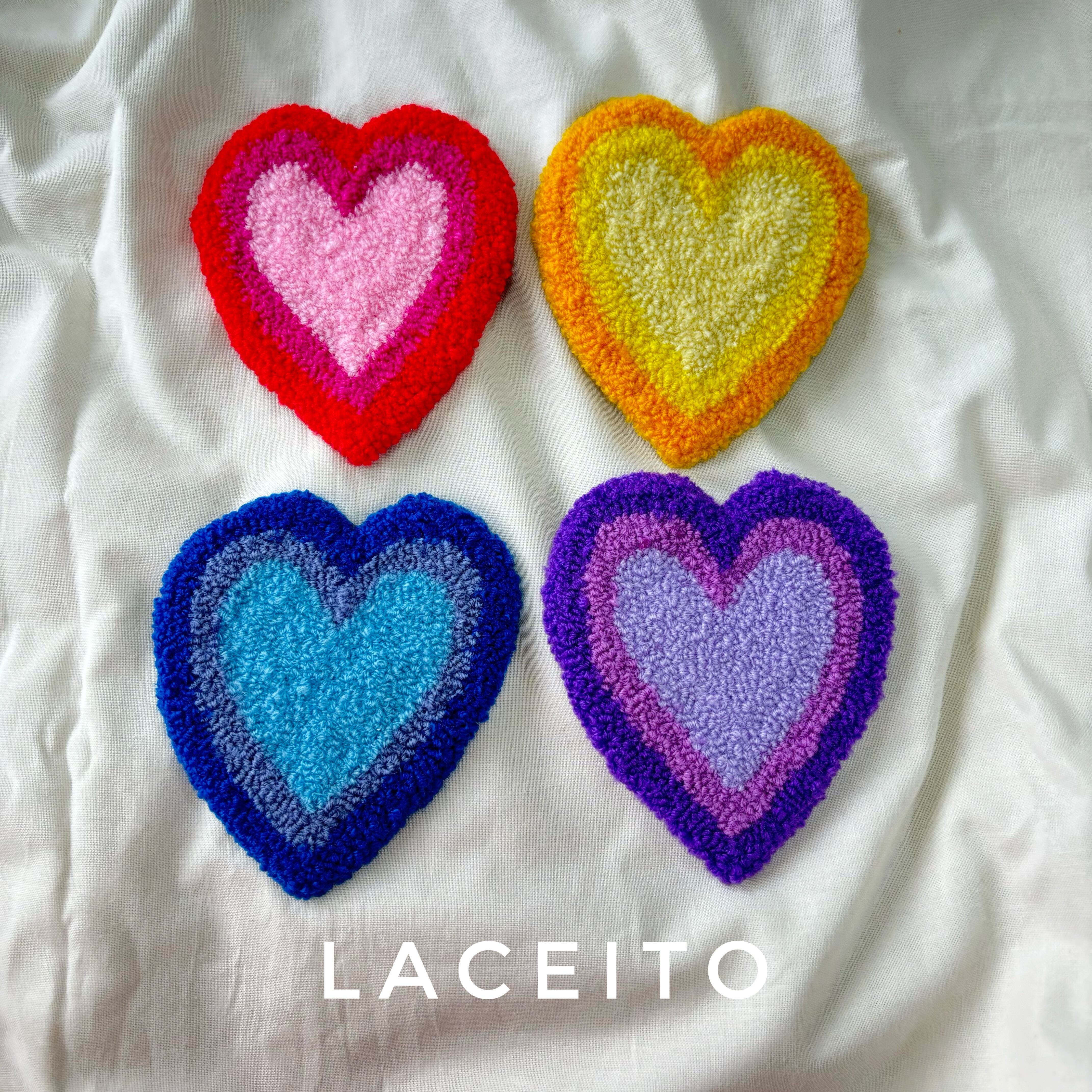 コースター インテリア 韓国風 パンチニードル | Laceito