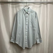 80s USA Brooks Brothers makers　6ボタン　胸ポケット　ストライプ　長袖シャツ
　17