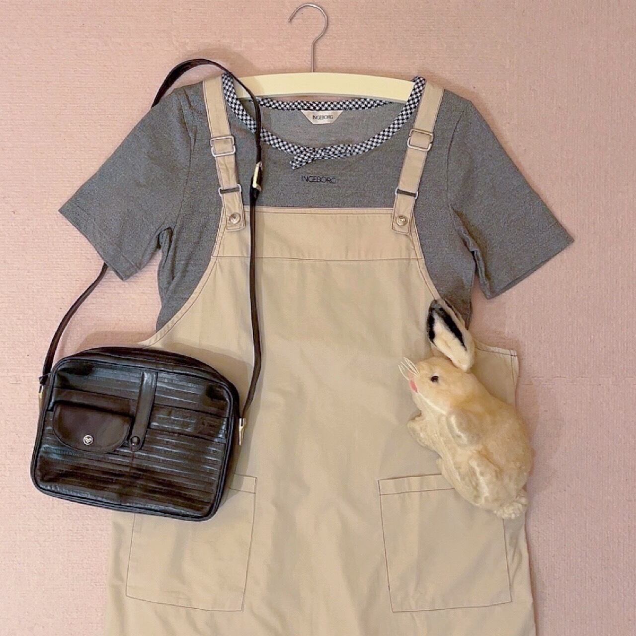 light beige long jumper skirt