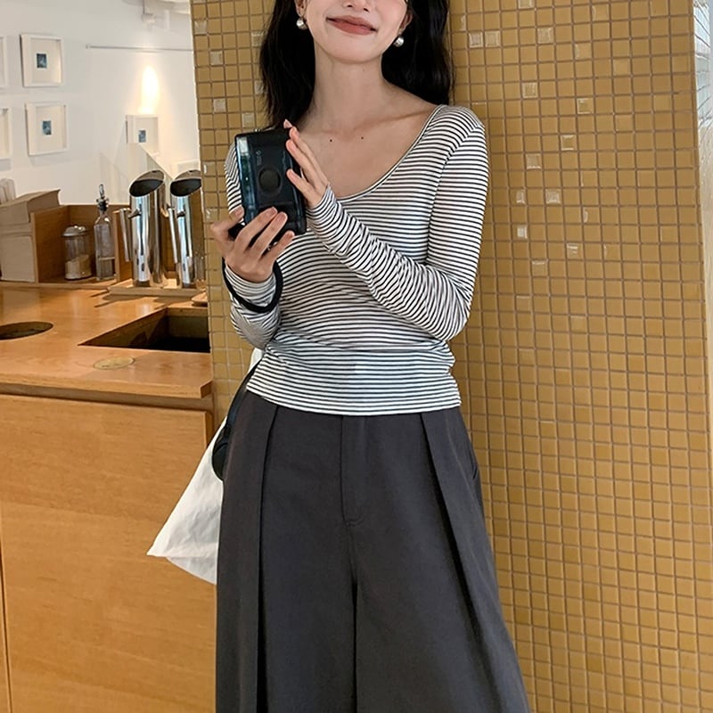 round neck cutsew j-0030