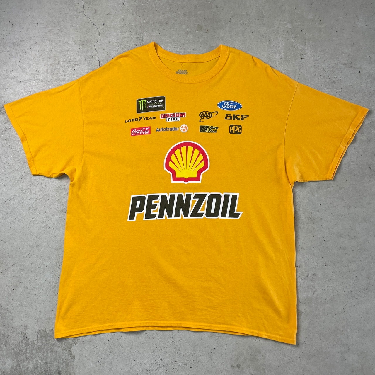ビッグサイズ NASCAR ナスカー 企業ロゴ 両面プリント レーシングT 