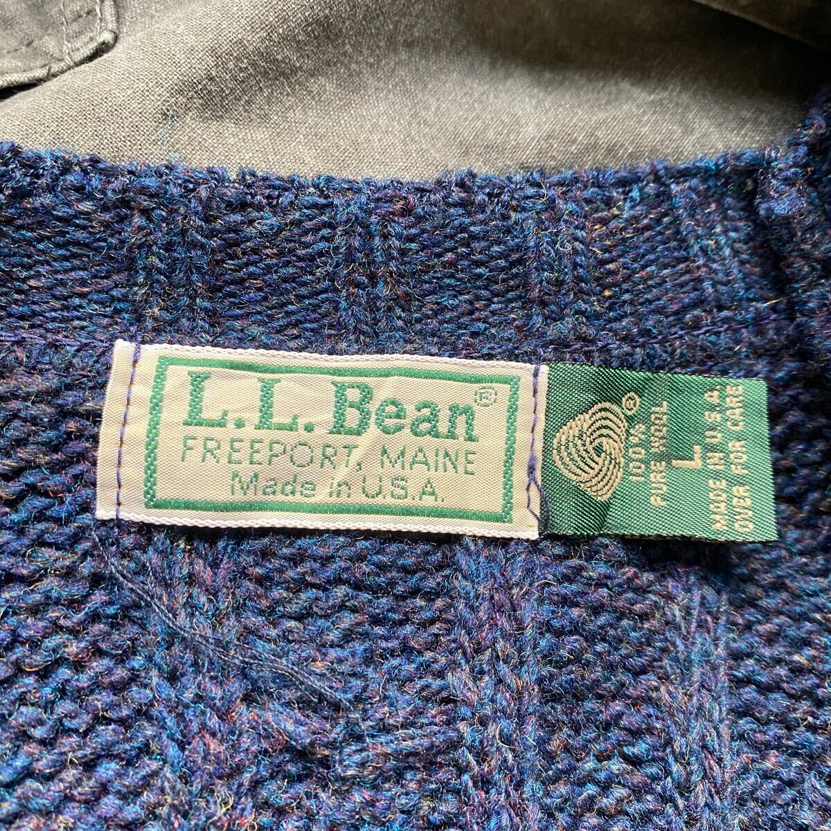 USA製 80年代 L.L.Bean エルエルビーン ウールニットセーター メンズM