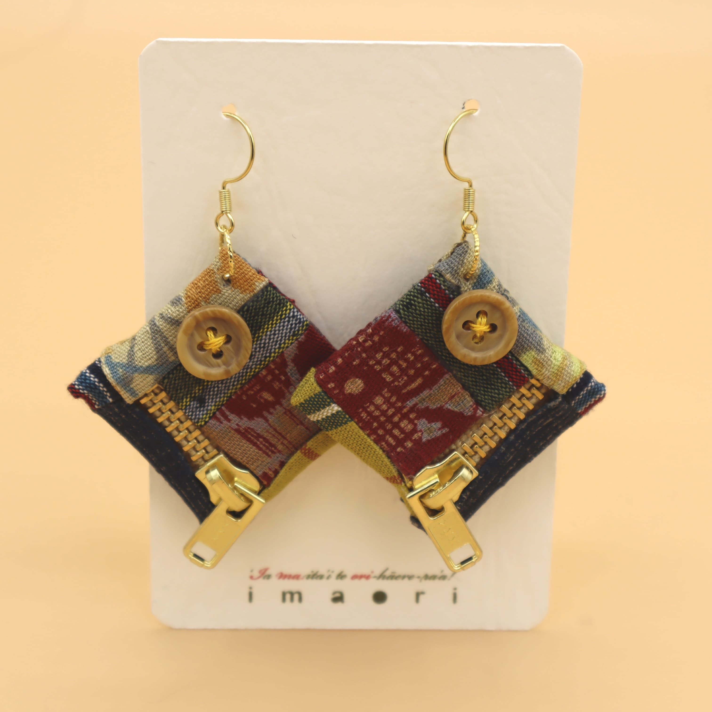 patchworkピアス（pattern.一）