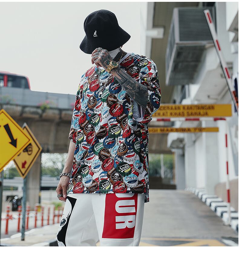 全1色 Tシャツ カットソー プリント カジュアル ストリート 