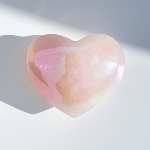 Big♡エンジェルオーラローズクォーツ ハート73♡ Angel Aura Rose Quartz ♡天然石・鉱石・パワーストーン
