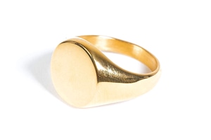 【316L circle signet ring】 / GOLD