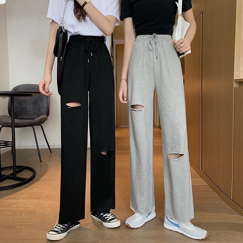 パンツ カジュアルオータムハイウェストルーズスリム 秋物 萌量不足68710603472