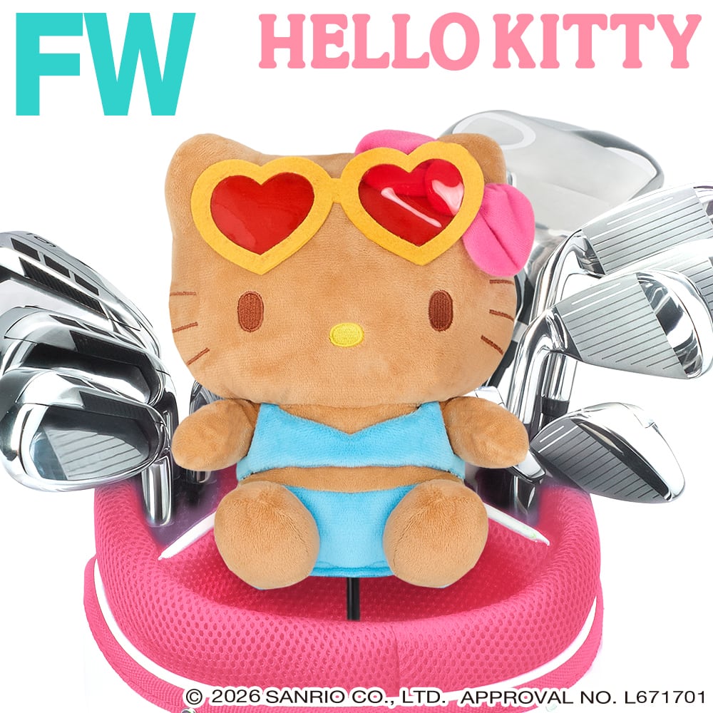 ハローキティ（日焼け）ヘッドカバー フェアウェイウッド（FW）用