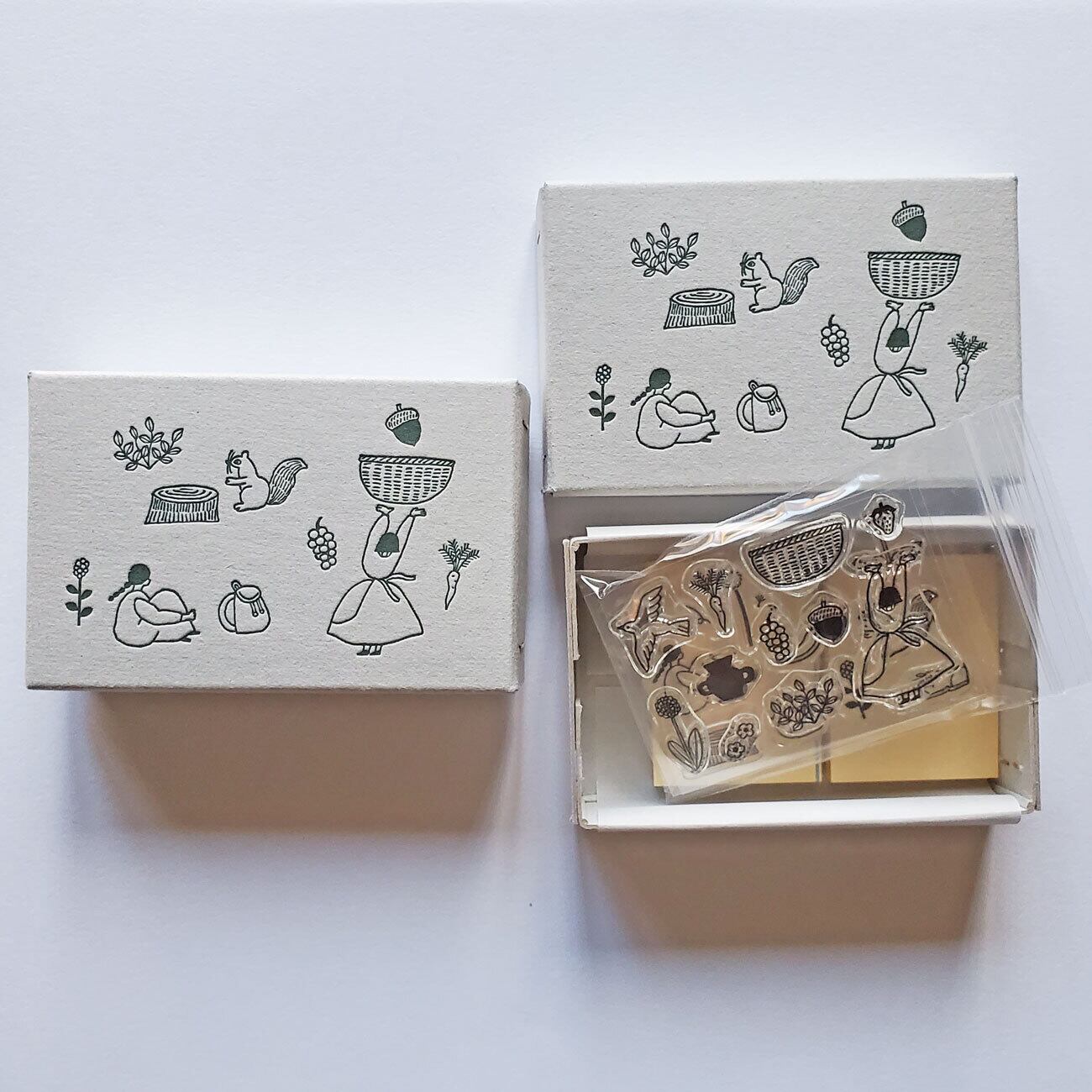 ネクタイ×水縞 自在ハンコ クリアスタンプ 図案セット 散歩道 | 文具