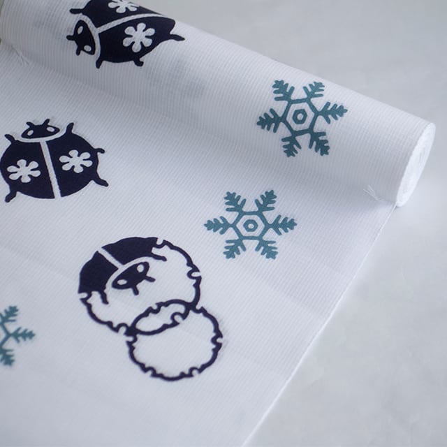 注染浴衣 反物 雪花紋てんとう | キモサト商店