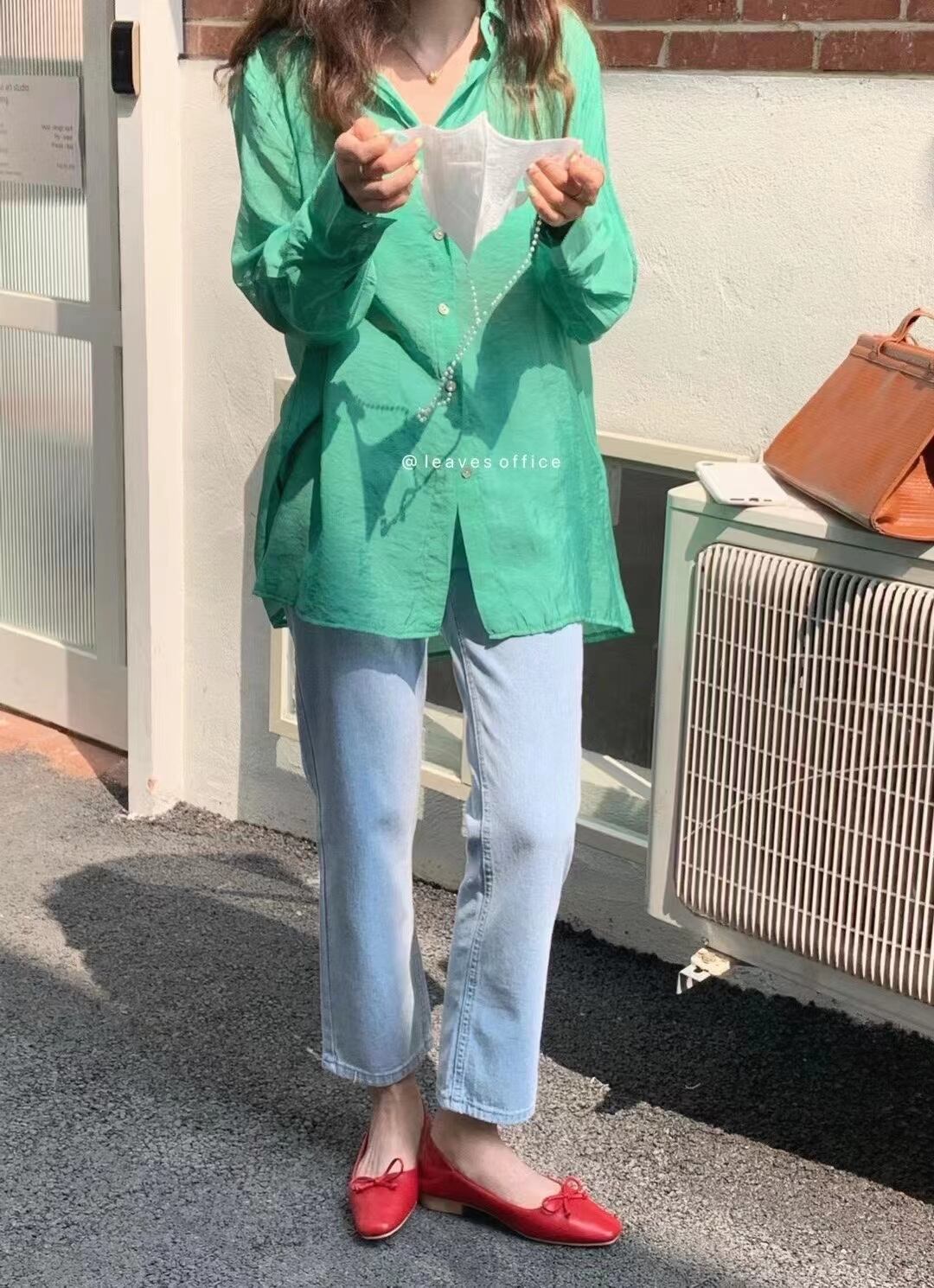 カラーシアーシャツ　AJ2205-667