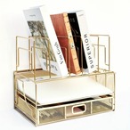 オフィス用品 ゴールドデスクトレイ オーガナイザー アクセサリー収納