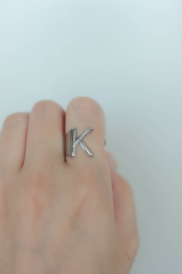 4/17(wed)再販 Transparent Alphabet Ring / Silver