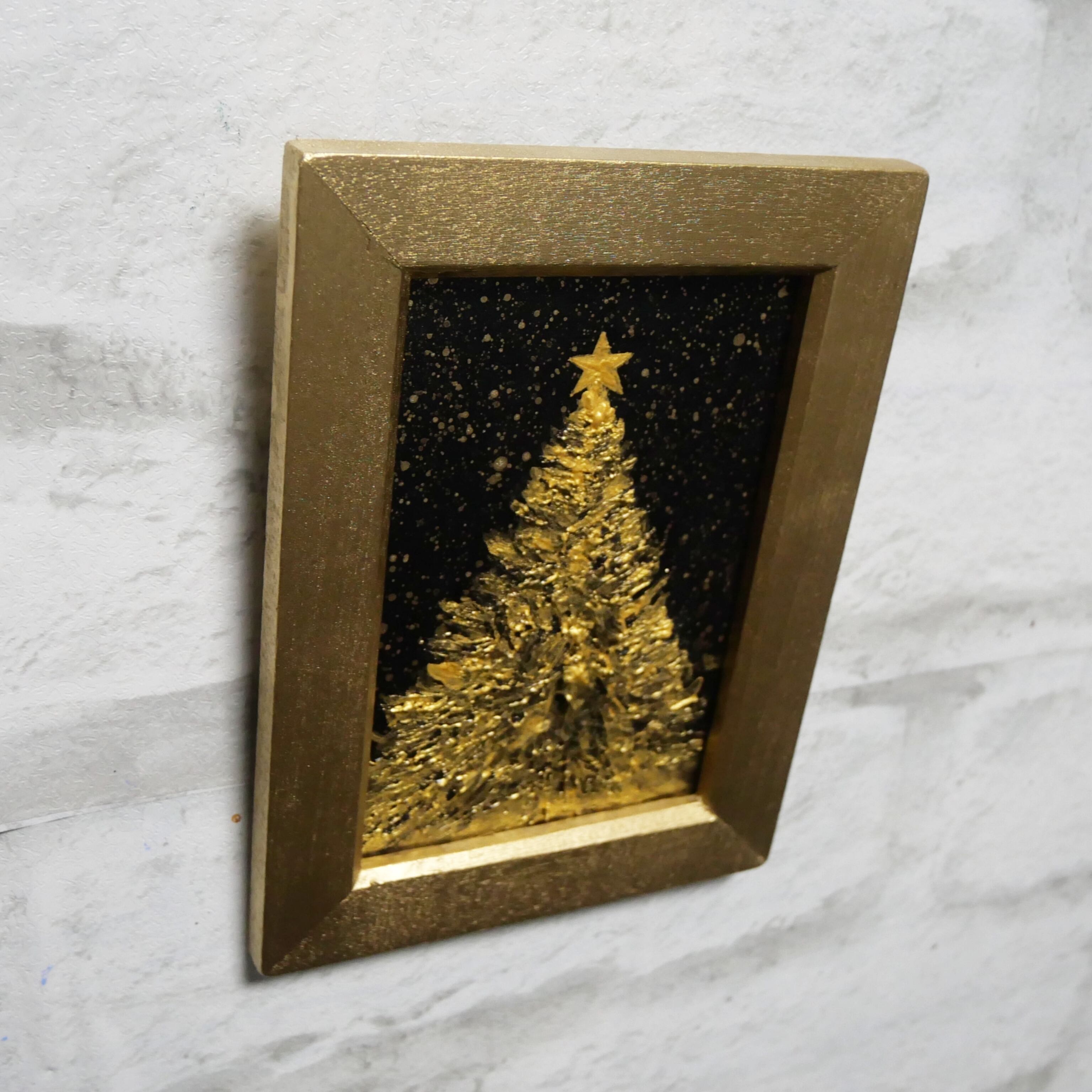 油絵 油彩 油彩画 絵画【黄金クリスマスツリー】 油絵 油彩 油彩画 絵画【黄金クリスマスツリー】 【公式通販】