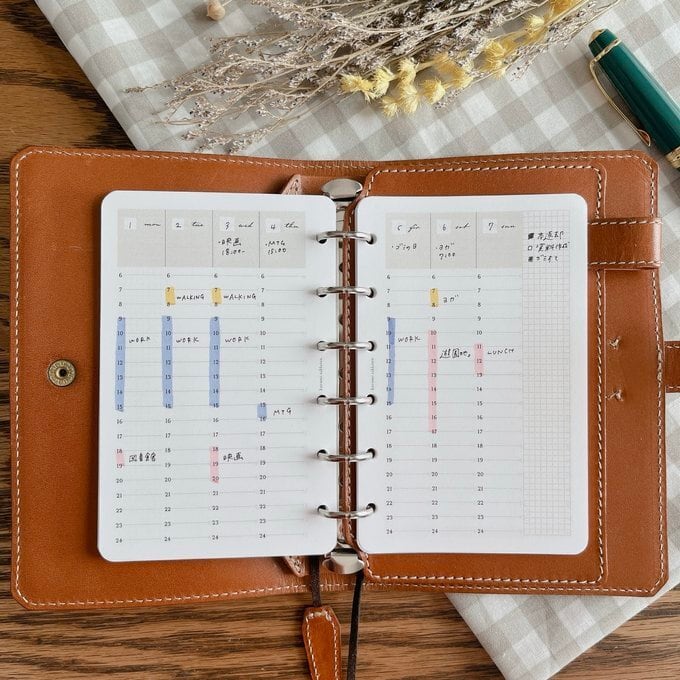 ミニ6穴サイズ/バーチカルウィークリーリフィル | Pay ID