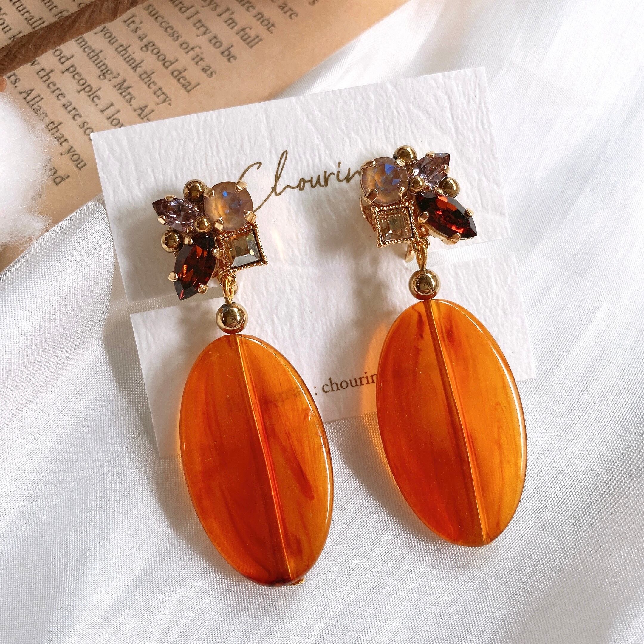 レジュフラワー ハンドメイド・手芸 秋冬カラー♡クリスタル