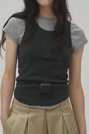 TODAYFUL Roundhem Knit Tanktop ラウンドヘムニットタンクトップ C/Gray