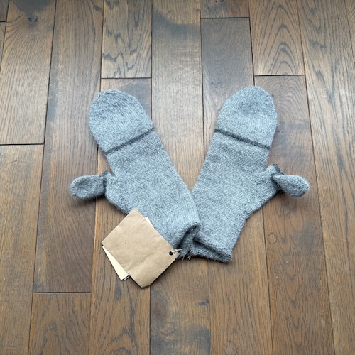 【展示会期間限定】PUENTE /プエンテ　指が出るミトン　#MG-52-A クリアグレー